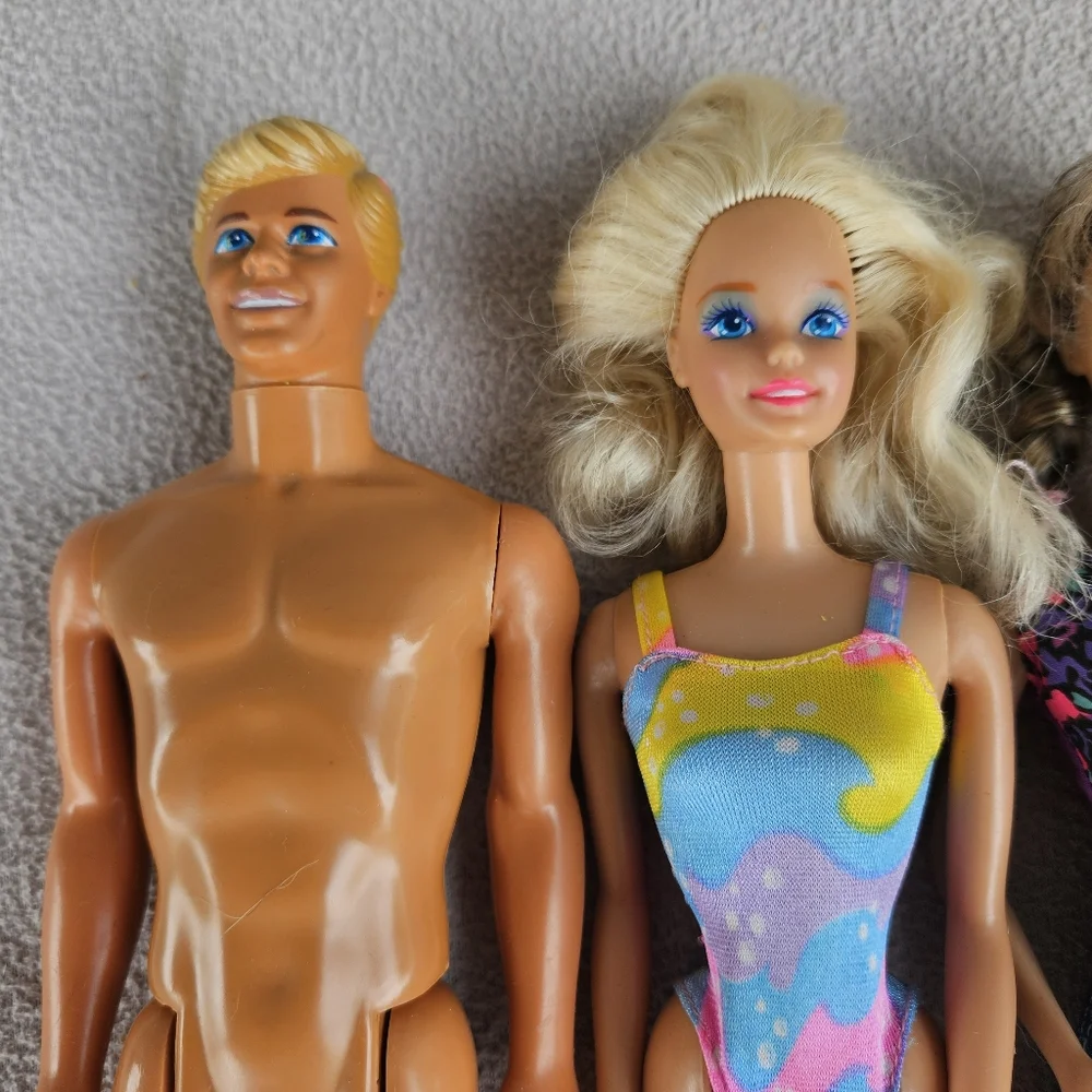 VTG Assorted Barbie Ken Doll Lot of 6 Twist N Turn Britney Spears Beach Mattel
